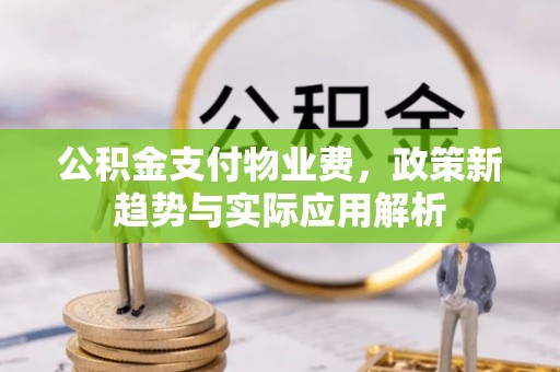 任丘公积金支付物业费，政策新趋势与实际应用解析